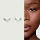 Before and after wearing Lybre Lashes No. 8 from the Algo Natural Collection — softest barely-there rounded lash