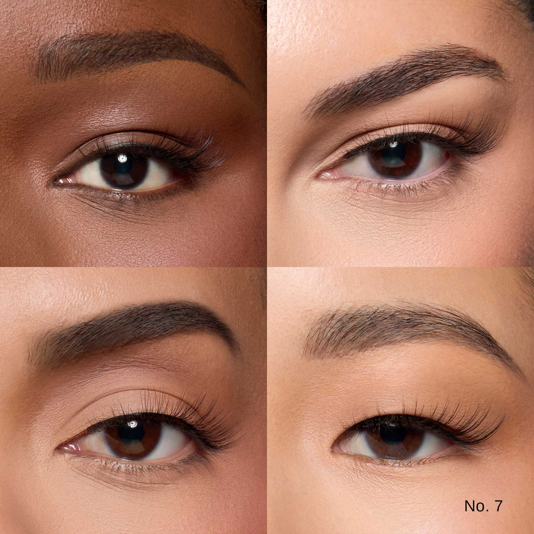 Model wearing Lybre Lashes No. 7 from the Algo Natural Collection — featherlight natural fullness with subtle flare