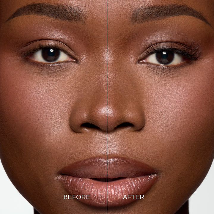 Lybre Lashes No 9 before and after false lashes on model