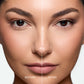 Lybre Lashes No 10 model before and after wearing faux lashes