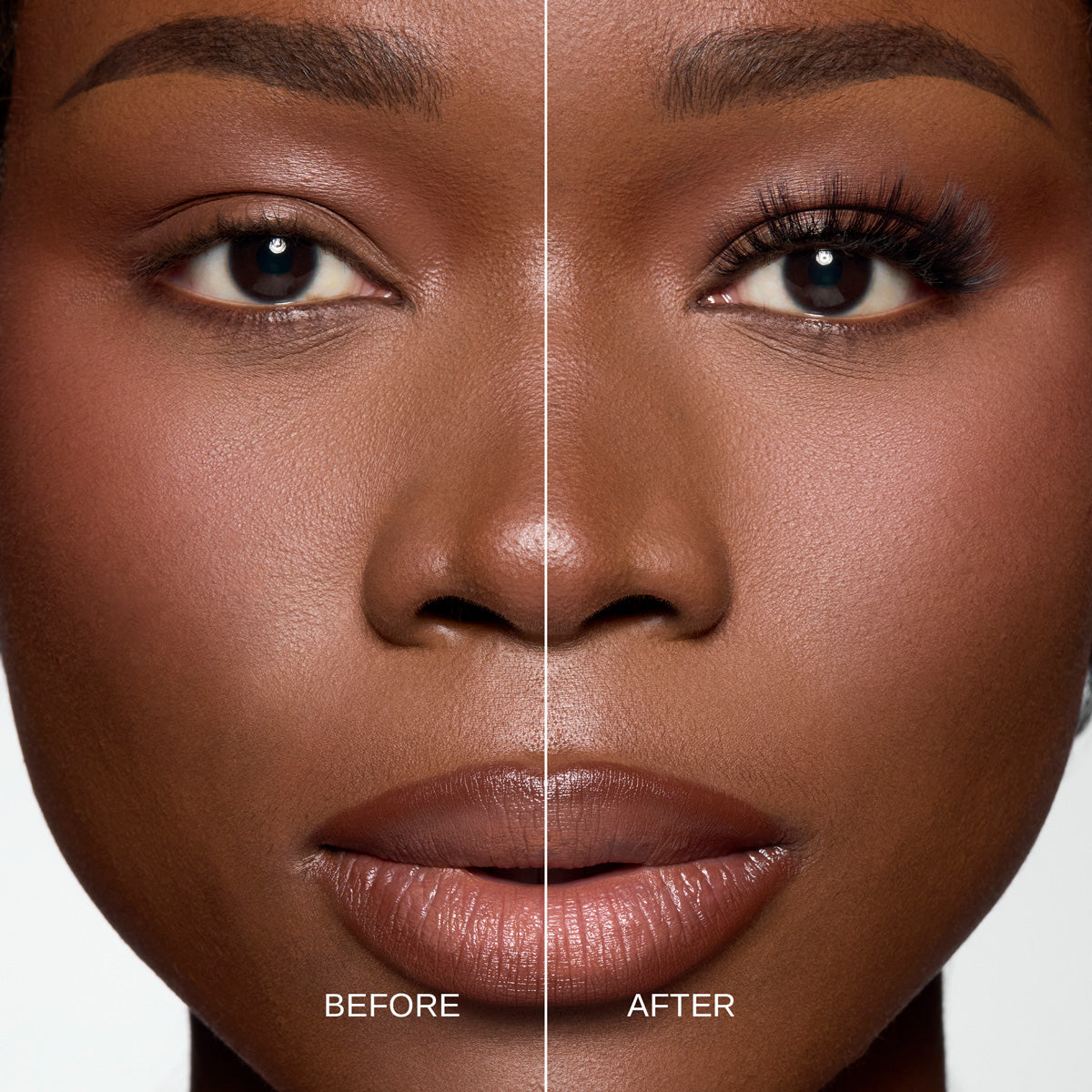 Lybre Lashes no 4 before and after on model