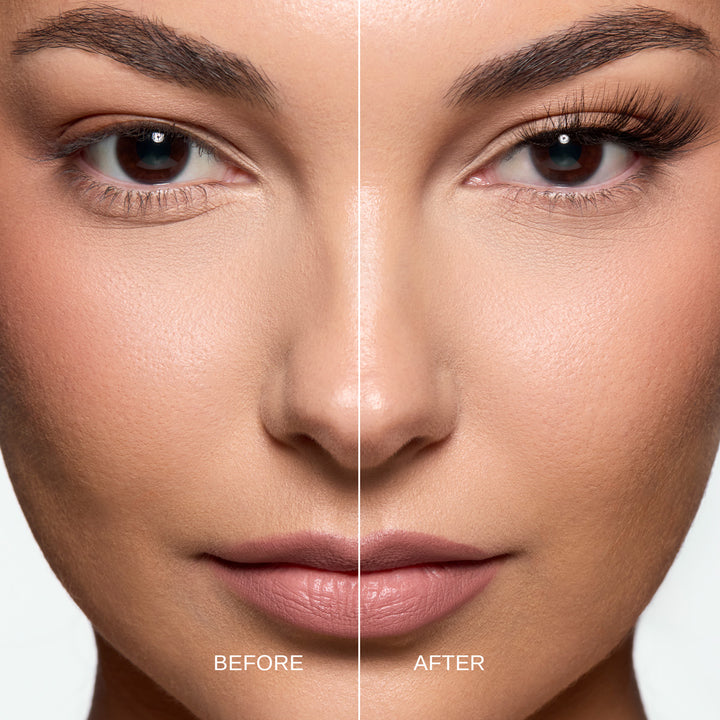 Lybre Lashes No 6 before and after on model