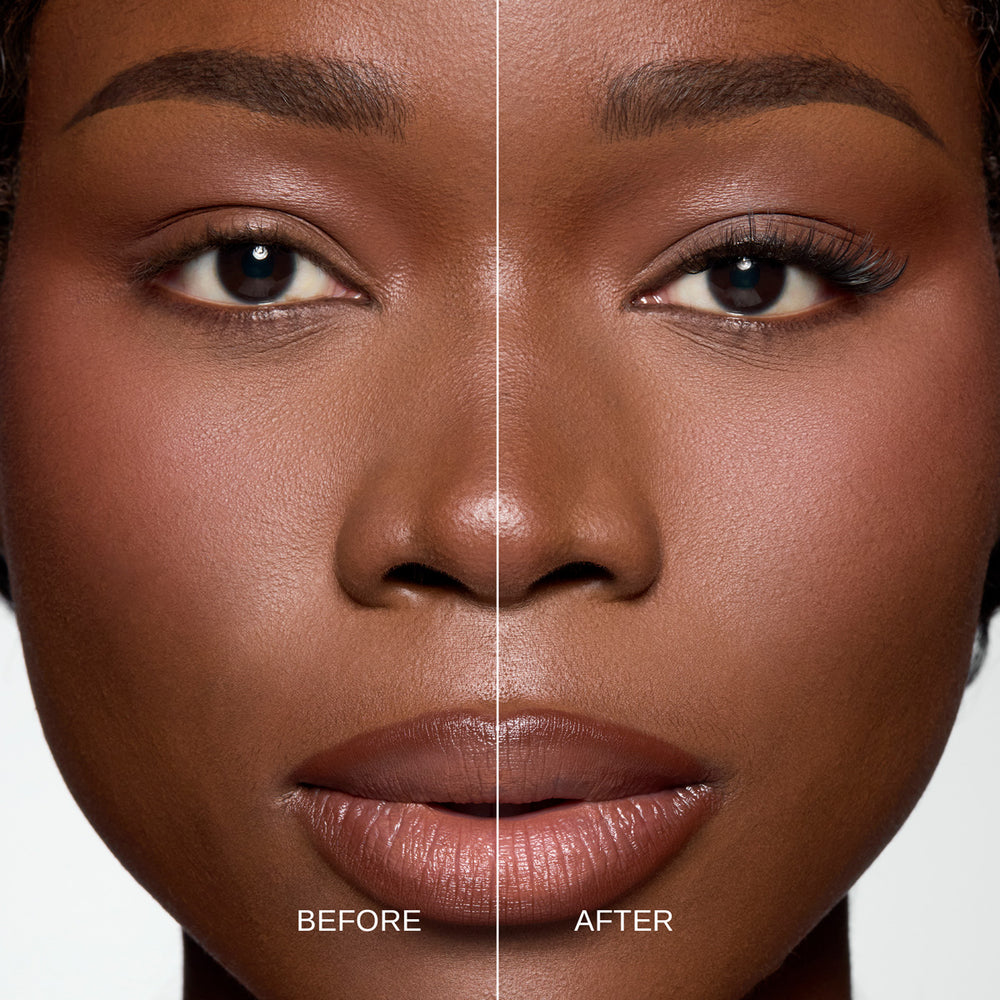 Lybre Lashes Indiv. 1 before and after on model