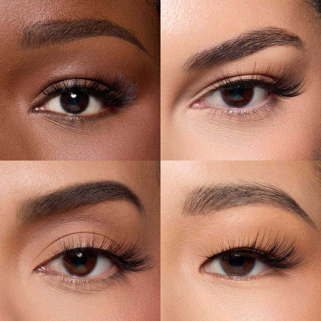 Lybre Lashes no 2 shown on 4 different eye shapes