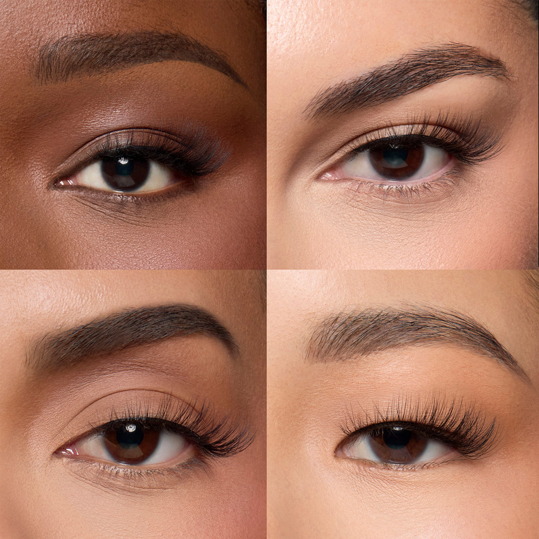 Lybre Lashes No 10 shown on 4 diferent eye shapes