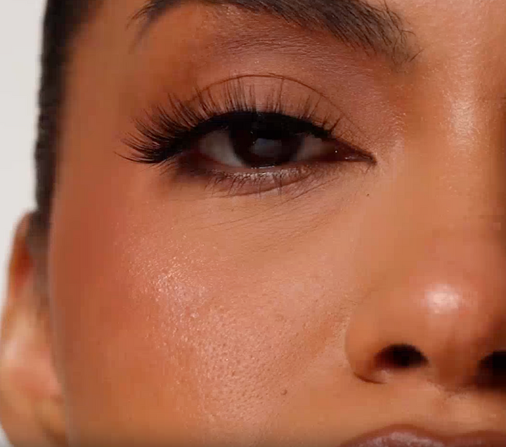 Lybre Lashes No 5 shown on model in campign video reel